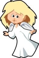 blonde child, Angel, Vintage drawing