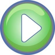 green start button on a white background