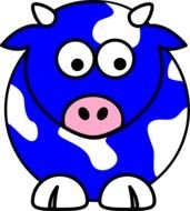 Blue Cow Clip Art