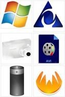 Logos of Windows clipart