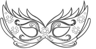 Carnival Masks Coloring Pages drawing