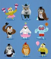 Modern Owl Clip Art