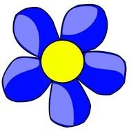 Blue Flower Clip Art N84