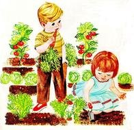 picture of children in the garden