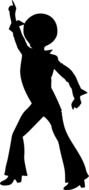 Clip art of Disco Dancer Silhouette