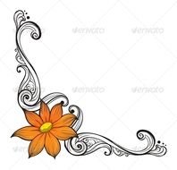 Flower Border Design N7