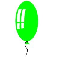 Green Birthday Balloons Clip Art N2