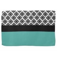 Black White And Teal Kitchen
