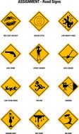 clipart with road signs