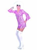 woman wearing vintage Disco Costume