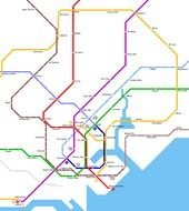 illustration of Singapore MRT Map