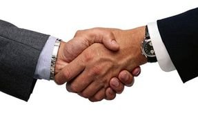man Shaking Hands drawing