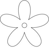 Black And White Flower Clip Art drawing