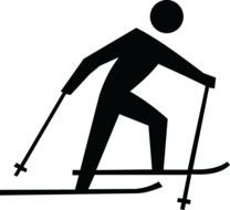 Cross Country Skiing Clip Art drawing