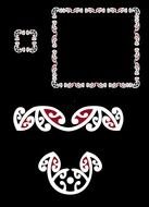 set of Maori Design Borders