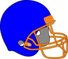 Blue Football Helmet Clip Art N17