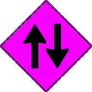 Two Way Traffic Road Sign