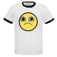 t-shirt with sad emodji
