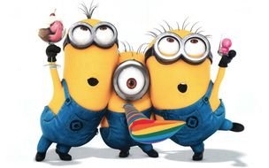 happy Minions Despicable Me drawing