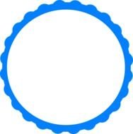 Scalloped Circle Clip Art N21