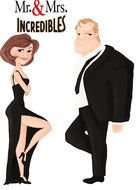 cute Mr And Mrs Incredible drawing