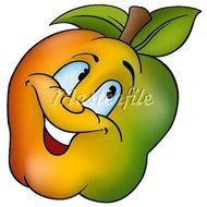 Smiling Apple Clipart