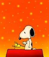 Snoopy at typewritter, Clip Art