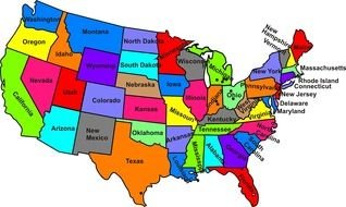 USA Map as a picture for clipart
