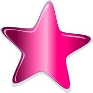 Pink Star Clip Art N33