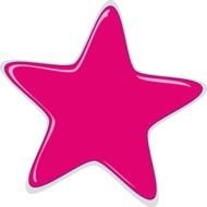 Pink Star Clip Art N34