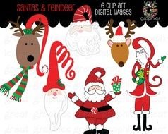 Christmas Reindeer Clip Art N40