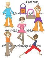 Digital Clipart Yoga Gals By MichelewithasingleL On Etsy $8