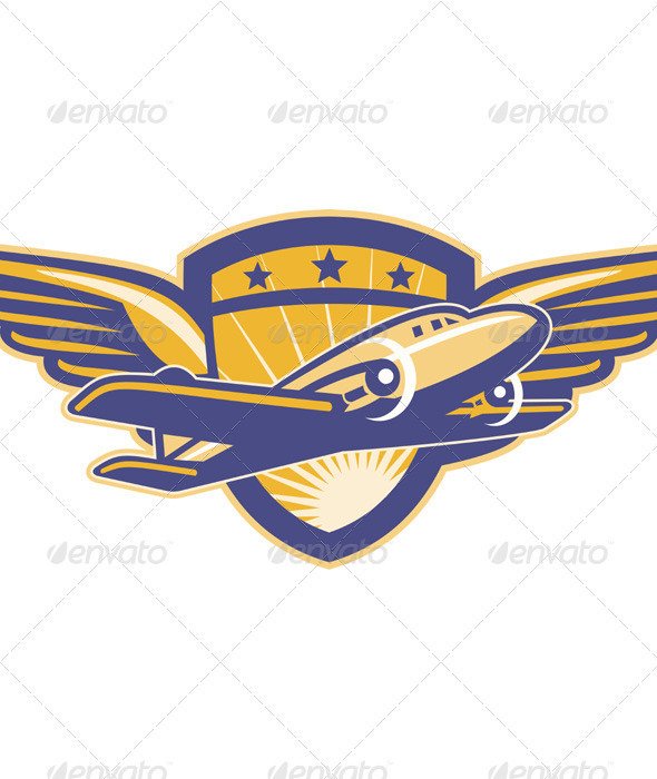 Airplane Wing Logo