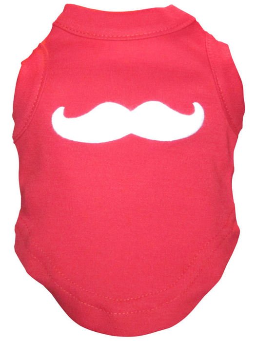 red children's bodysuit with the image of a white mustache