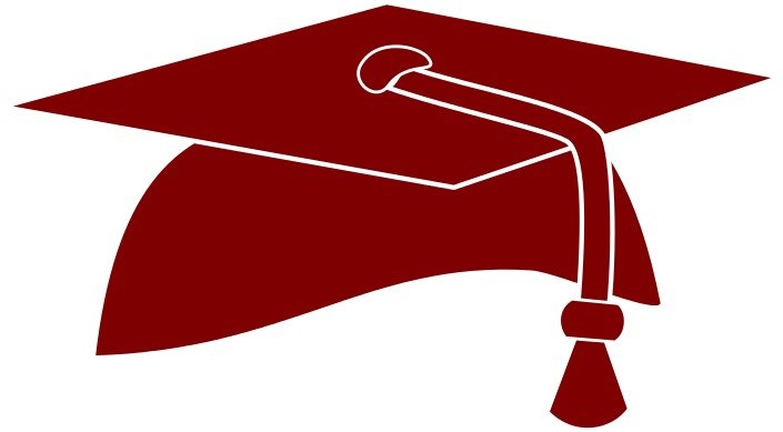 Maroon Graduation Cap Clip Art N3