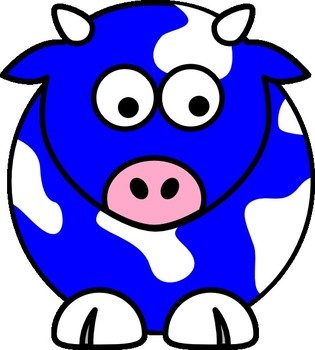 Blue Cow Clip Art