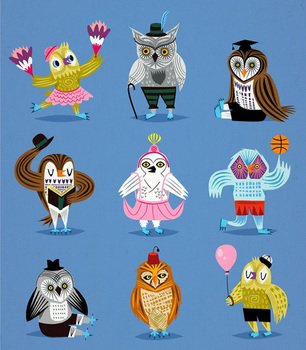 Modern Owl Clip Art