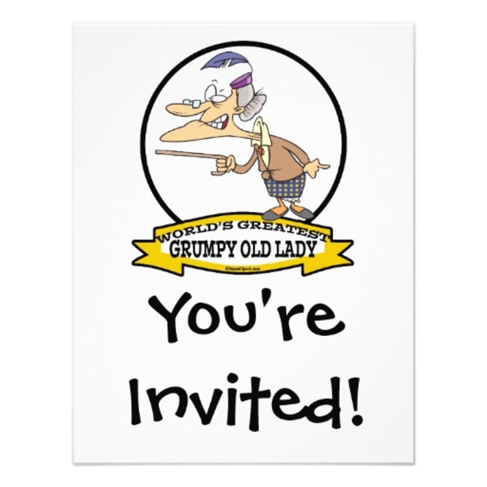 Grumpy Old Lady Cartoon N4