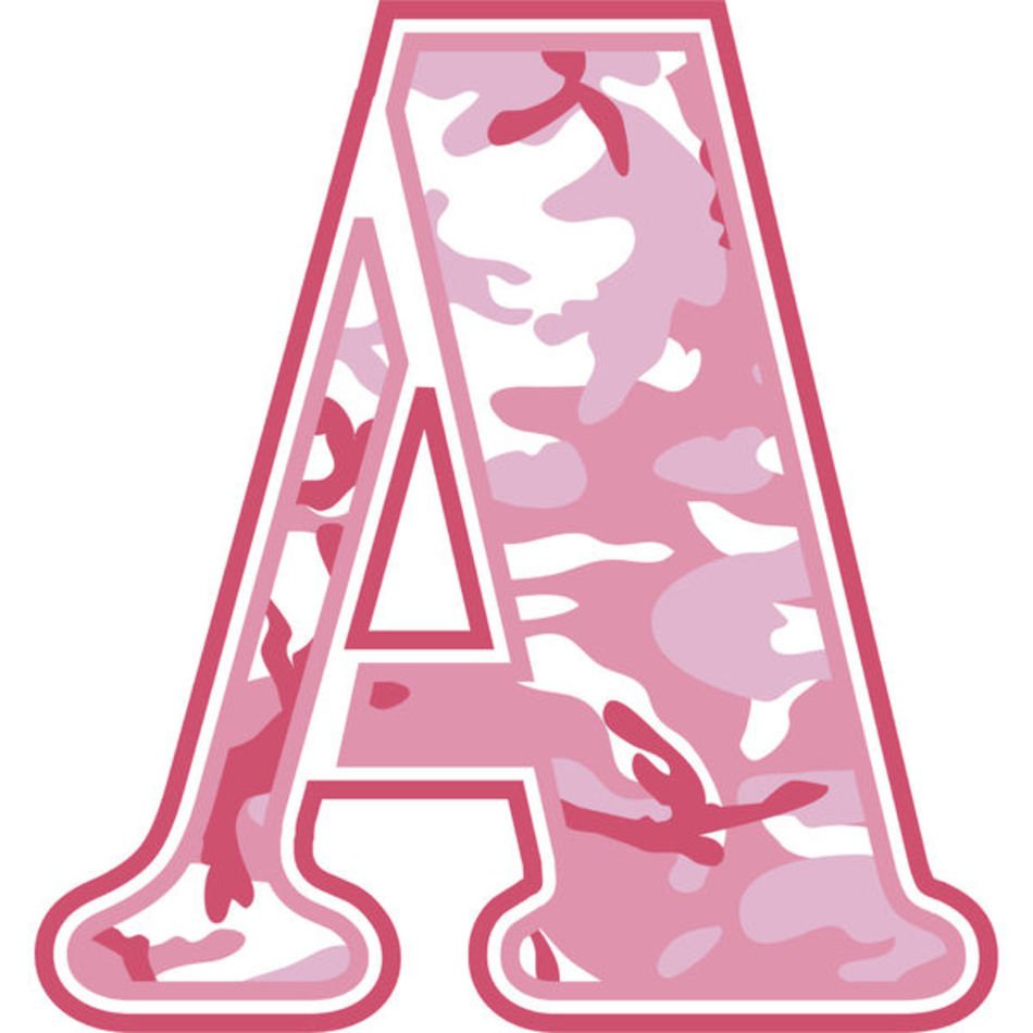 Pink Camo Letters N2