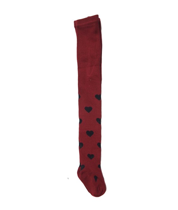 Red Full Feet Legging with Heart print