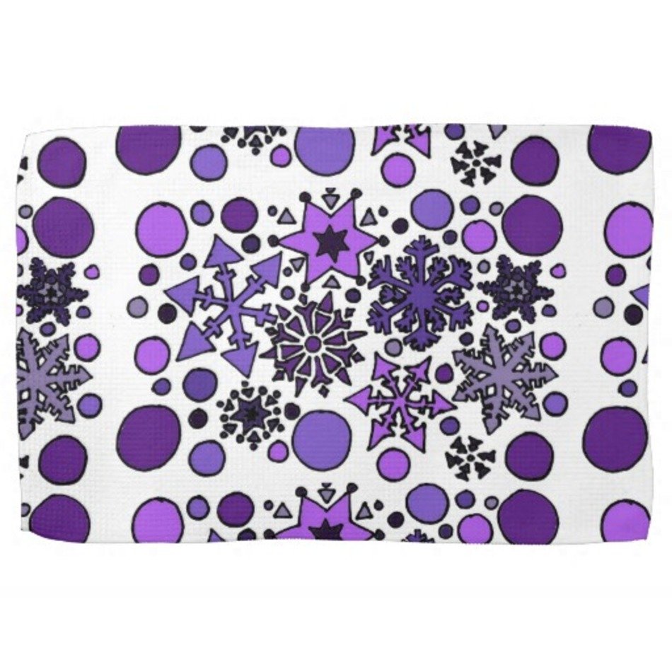 Fabulous Snow Art Abstract Kitchen Towels