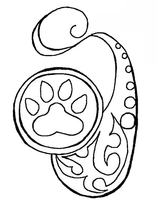 Dog Paw Drawing