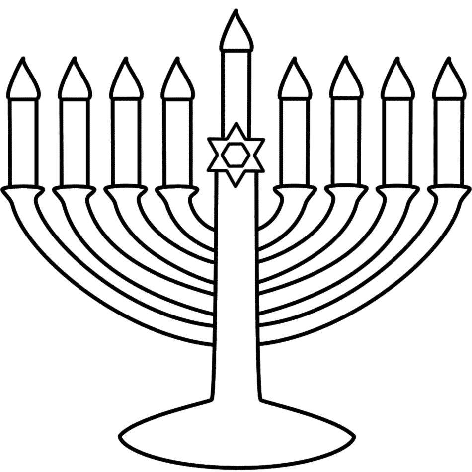 Black and white drawing of Hanakkah Gelt clipart