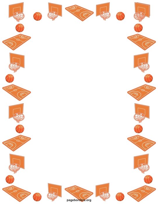 Basketball Clip Art Borders N17