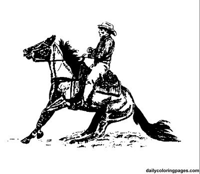 Cowboy Horse Clip Art N14