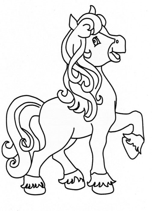 Funny Horse Coloring Pages