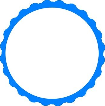 Scalloped Circle Clip Art N21