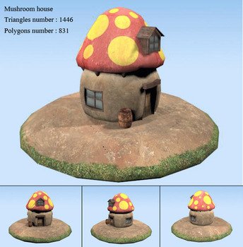3DOcean Mushroom House 3601786