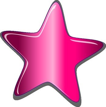 Pink Star Clip Art N33