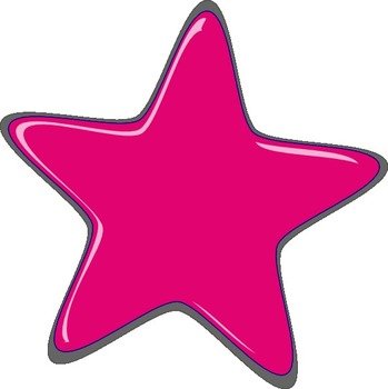 Pink Star Clip Art N34